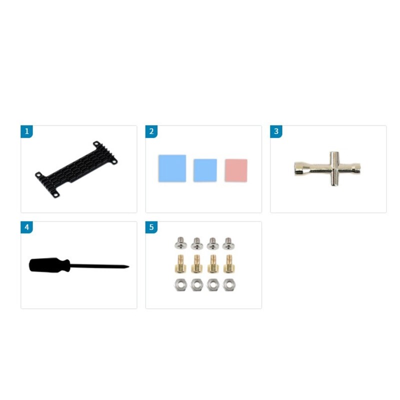 Für Himbeere Pi Null Aluminium Kühlkörper mit Thermal--Pad für Himbeere Pi Null W