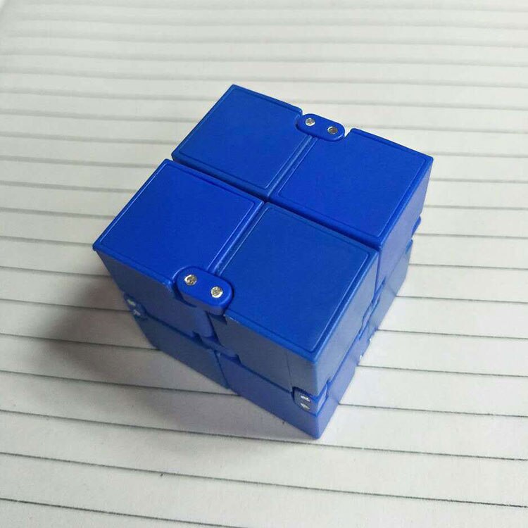 Trend Creatieve Infinity Cube Magic Cube Kantoor Flip Cubic Puzzel Stop Stress Reliever Speelgoed Anti Depressiva Autisme Speelgoed: Blauw