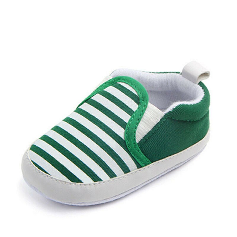 Mærke barnevogn nyfødt småbørn baby piger drenge børn spædbarn first walkers stribede klassiske sko loafers afslappet bløde sko