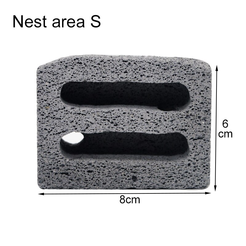 Fourmilière en acrylique pour fourmis, nid en béton respirant et hydratant avec zone d'alimentation, fourmilière, atelier pour animaux de compagnie, 26x15x15.5cm: nest area S
