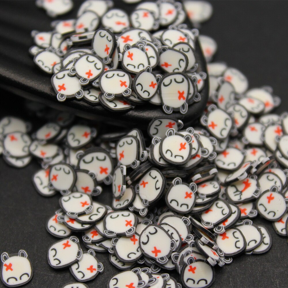 50g Venom Jar Slices Slices Polymer Clay Sprinkles for DIY Craftsman Slime Filling Nail Art Halloween Decoration Accessories: 16