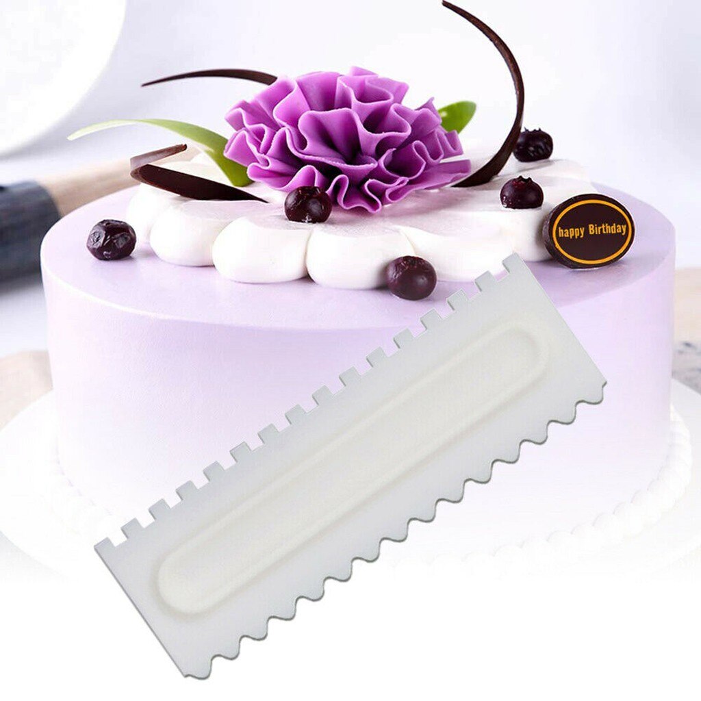Multifunctionele Cake Schraper Plastic Schraper Fondant Taart Decoratie Taart schraper Taart Decoratie Schraper wit # U