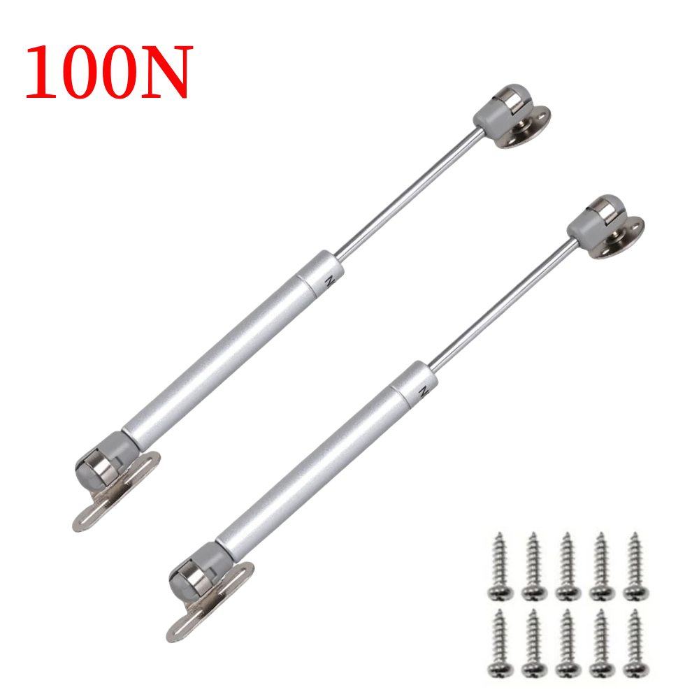 6/8/10/12 Zoll Möbelscharniere 100N/10KG Gasdruckfedern Schrankscharnier Federstreben Küchenschrank Türdeckel Heben Sie sterben pneumatische Unterstützung ein: 2,5 zoll / Weiß