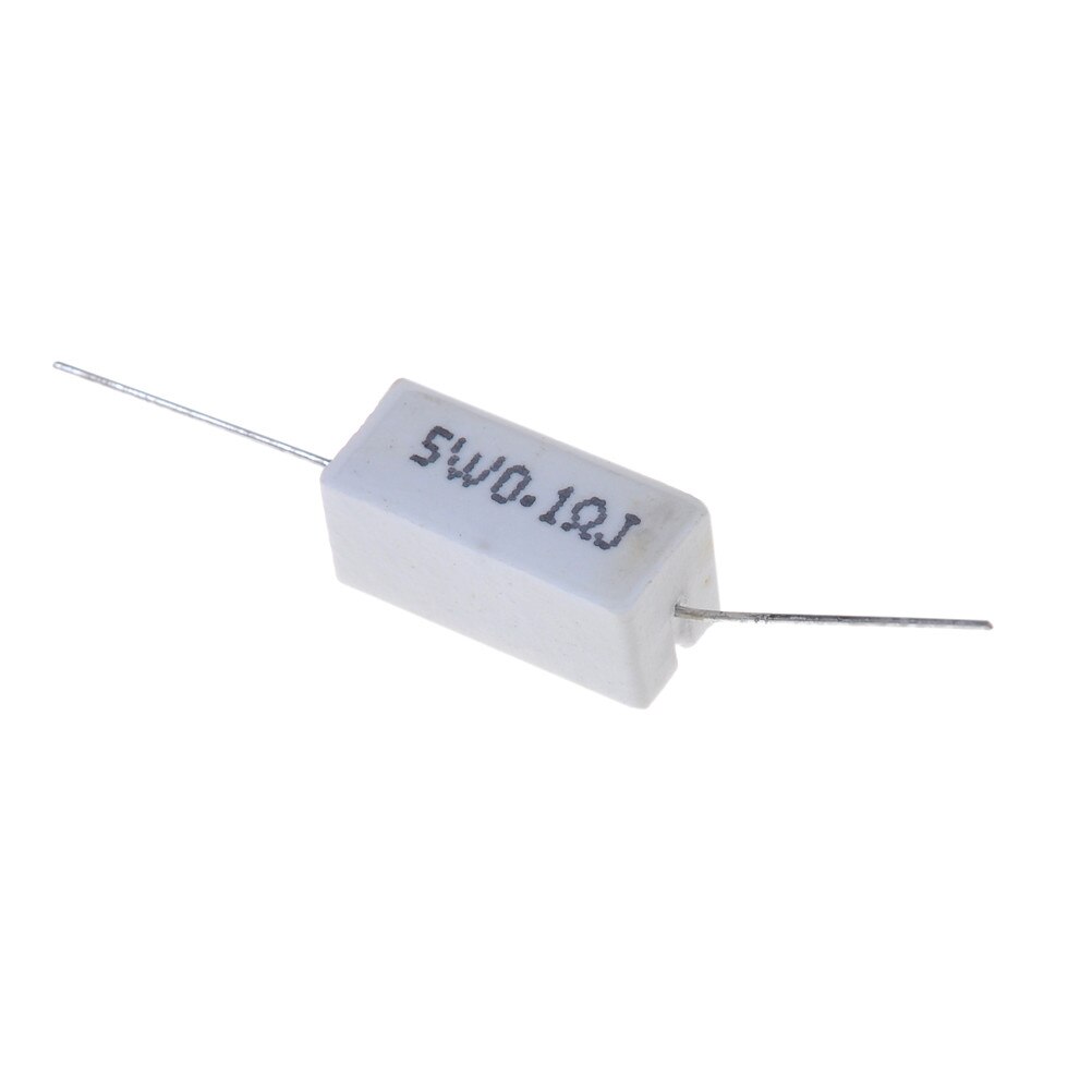 10 stuks/partij 21.9mm * 10.3mm * 9.08mm 5w 5% 0.1r j 0.1 keramische ohm cement vermogensweerstand goed
