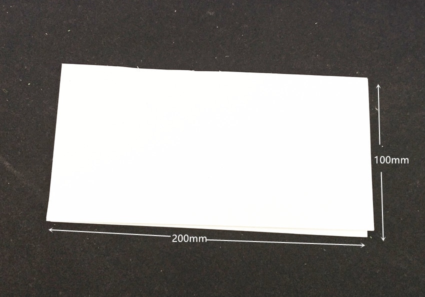 White styrene plastics ABS plate thickness 1mm/2mm is used to model the diy handmade100*200mm