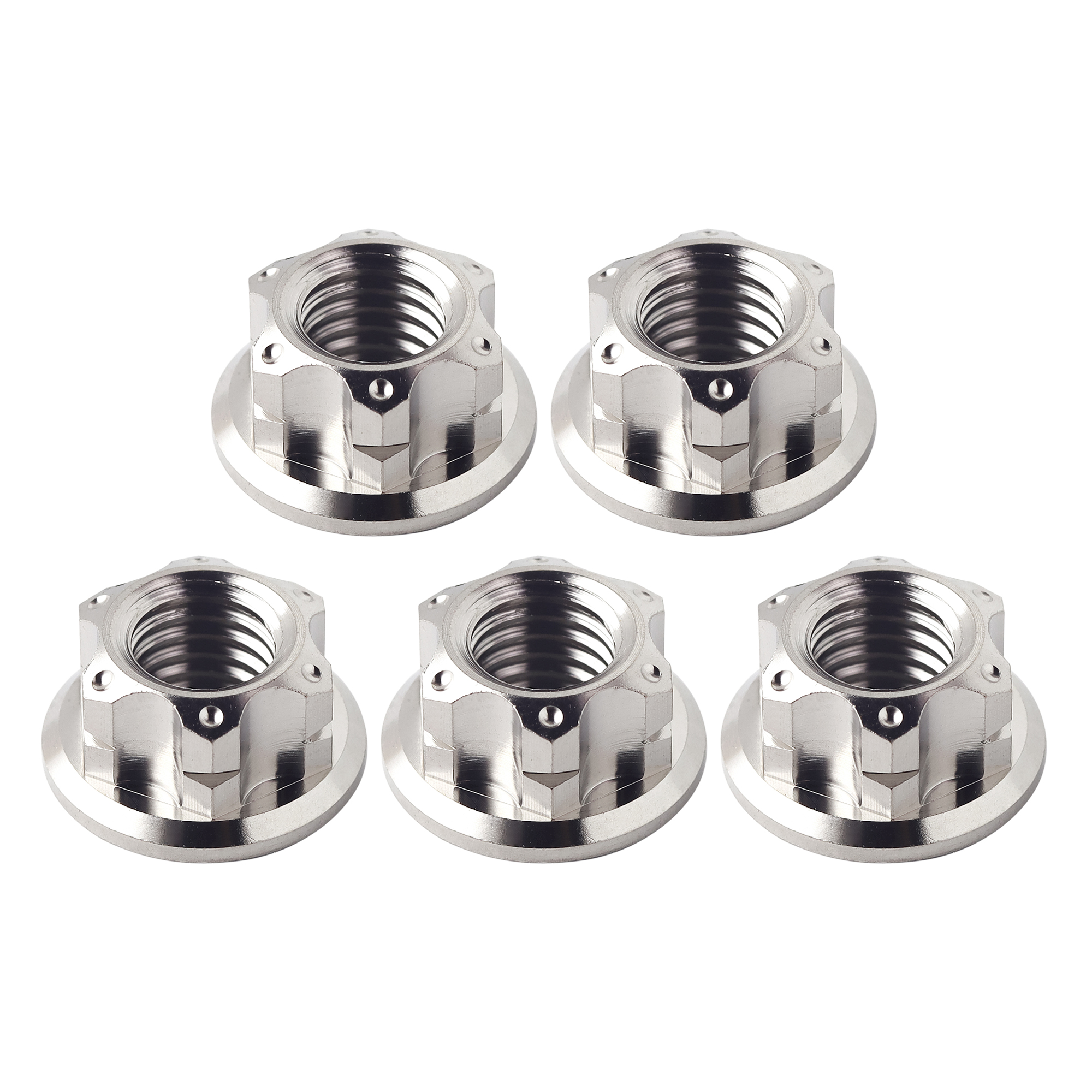 XMSJ M6 M8 M10 M12 Hex Hexagon Flange Titanium Nuts Rear Axle Lock Nut for Bike Motorcycle Fastener Titanium Hex Flange Nuts: M22 / Red