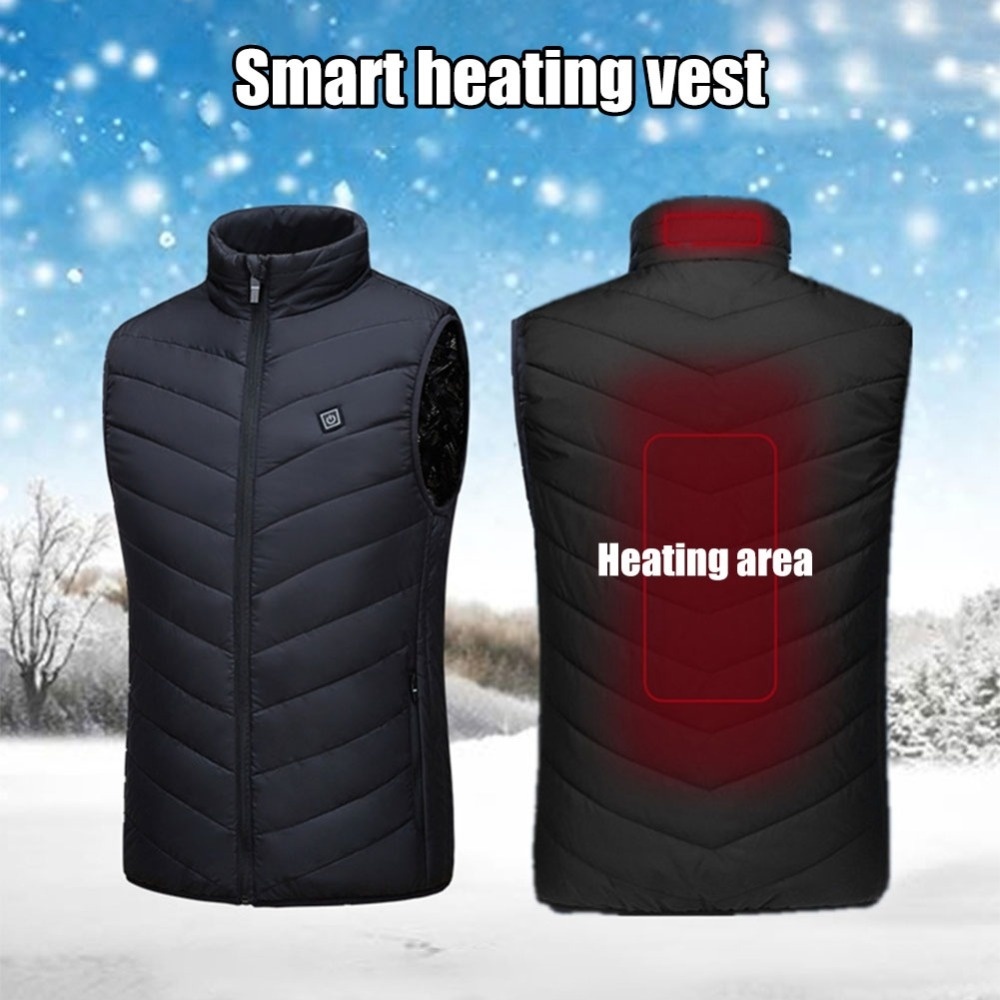 Neue Intelligente Beheizte Weste für Männer Winter Upgrad Warme Heizung Warme jacken Plus Größe elektrische Weste Outdoor USB Beheizte Weste