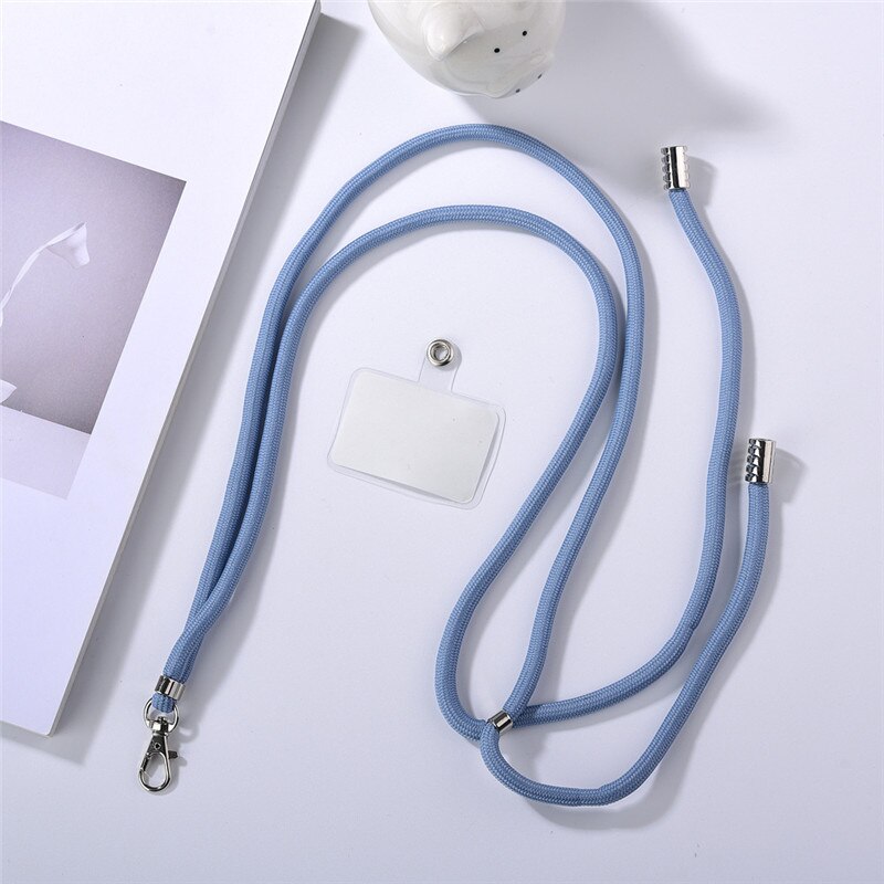 Universele Crossbody Nylon Patch Telefoon Lanyards Mobiele Telefoon Strap Zachte Touw Voor Mobiele Telefoon Opknoping Koord Metalen Clip Opknoping Touw