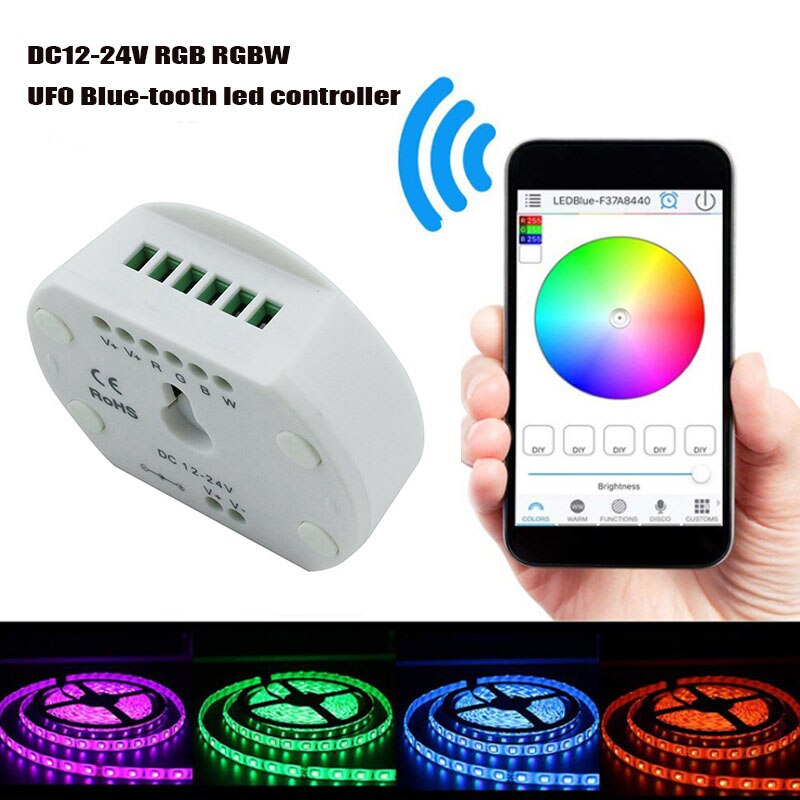 DC12-24V RGB RGBW UFO Blue-tooth 16 Million Colors IOS Android LED Controller Timing Function Group Control Music Mode