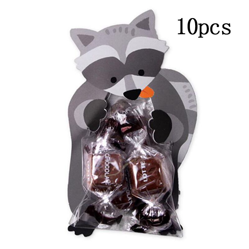 10pcs Kraft Paper Unicorn candy box Bags Sweets Candy Packing Pouches wedding baby kid birthday party decor Wrapping Supply: fox candy bag