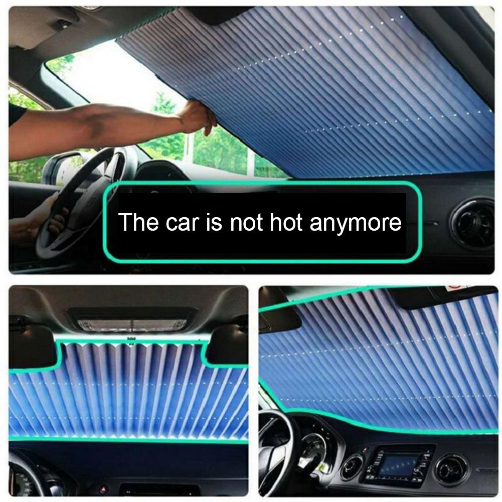 Voorruit Zonnescherm Intrekbare Window Zonnescherm Visor Shield Cover Voor De Meeste Auto