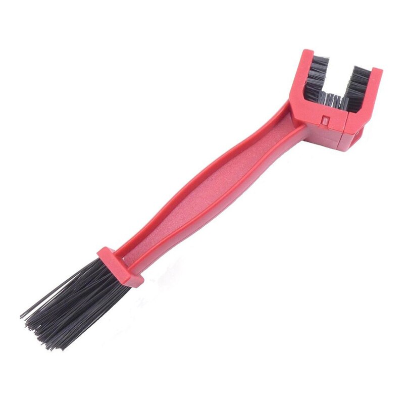 Motorfiets Keten Onderhoud Reinigingsborstel Vuil Schoon Tool Fietsketting Borstel Motorfiets Accessoires Voor Bromfiets Motorfiets Fiets: Red