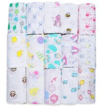 Klaring! Mousseline Inbakeren Baby Deken Zachte Katoenen Baby Wrap Sjaal Multiuse Baby Badhanddoek Luier Beddengoed Accessoires