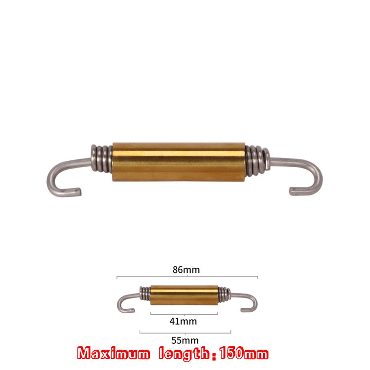 50mm 40mm molla di scarico universale per moto scarico in acciaio inossidabile tubo di collegamento centrale anteriore impostato di molle in metallo girevole: 1 SC 2pezzi