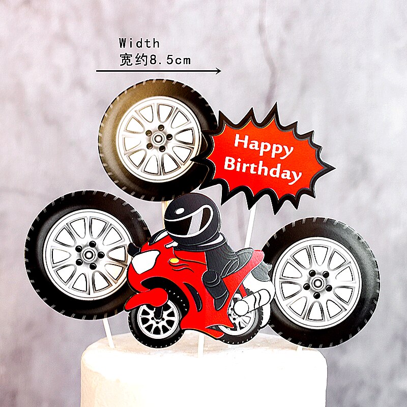 Décoration de gâteau moto pour réception bébé, fournitures de fête d'anniversaire en alliage avec Locomotive, décor de pâtisserie pour enfant garçon, Dessert de mariage, d'amour: Motorcycle toppers