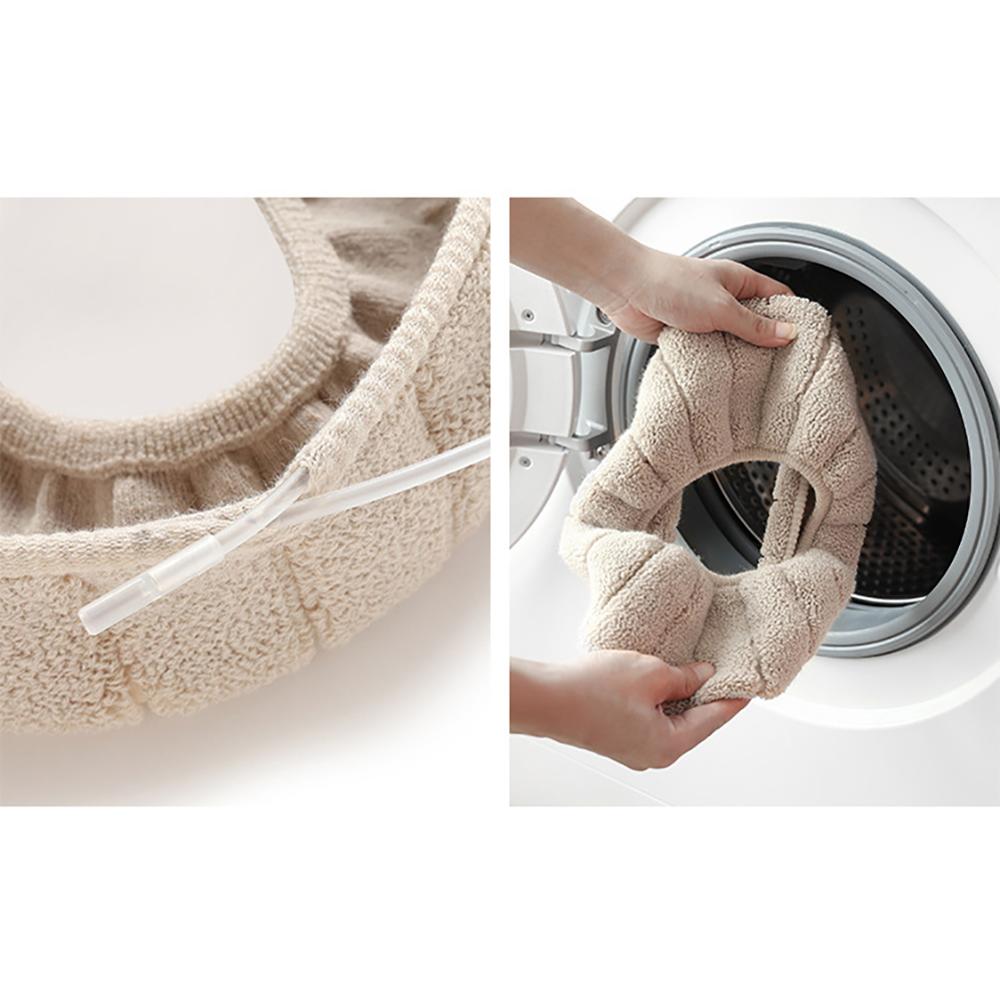 Housse de siège de salle de bain, en velours confortable, corail, hiver couverture de toilette, tapis de fermeture ménagère, offre spéciale