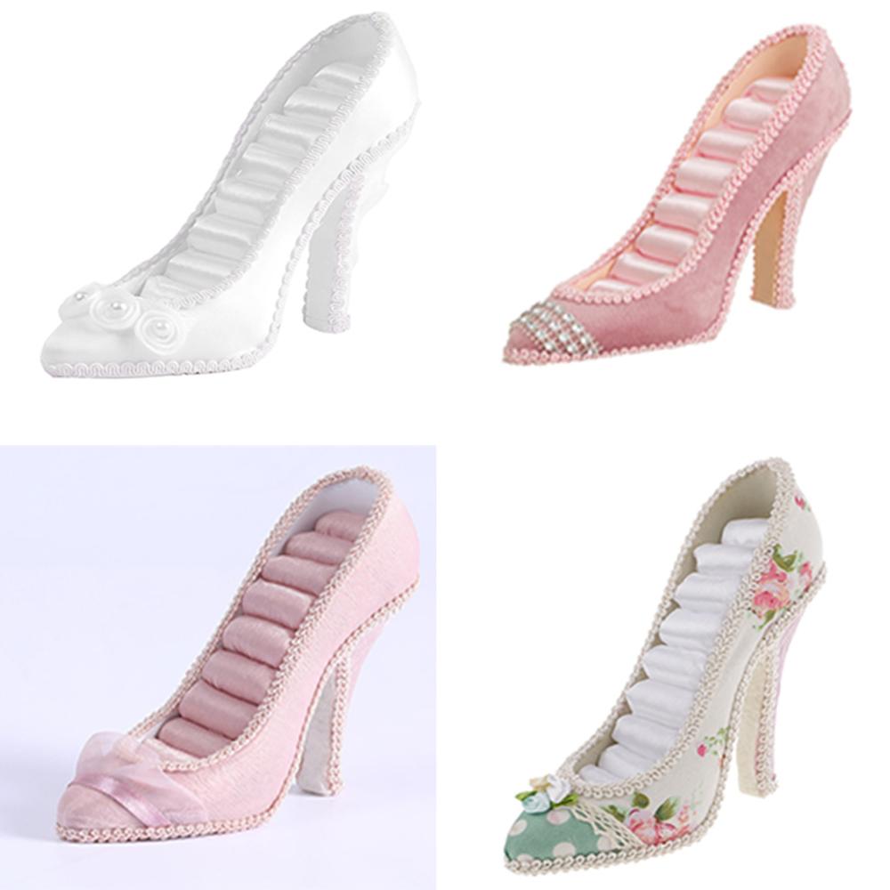 High Heel Shoe Ring Earring Holder Jewelry Display Stand Jewelry Organiser Rack Resin Material Decor Supplies