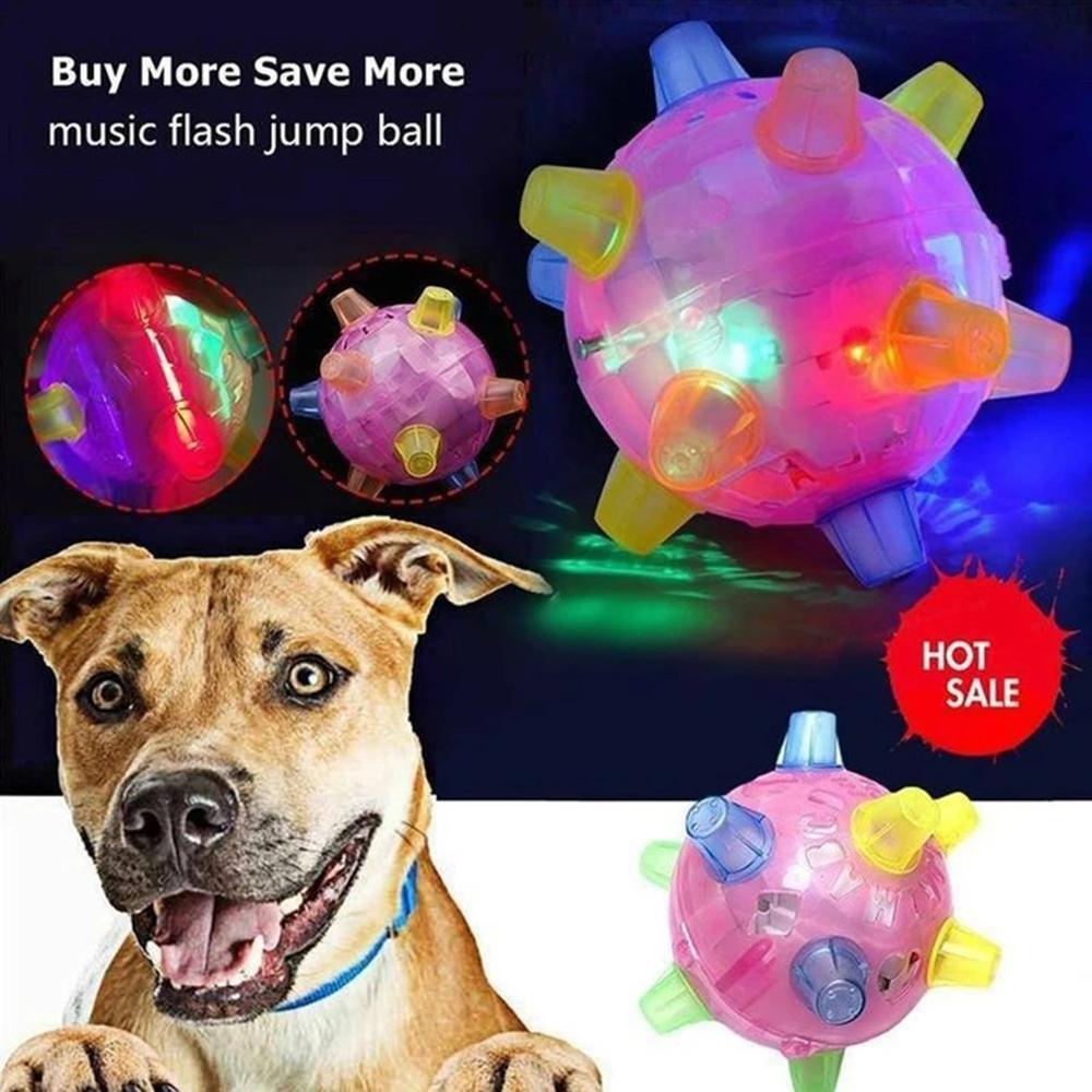 Dog Jump Action Ball Fun Dancing Ball Pet Glowing Jump Ball Toy practical durable portable toy balls