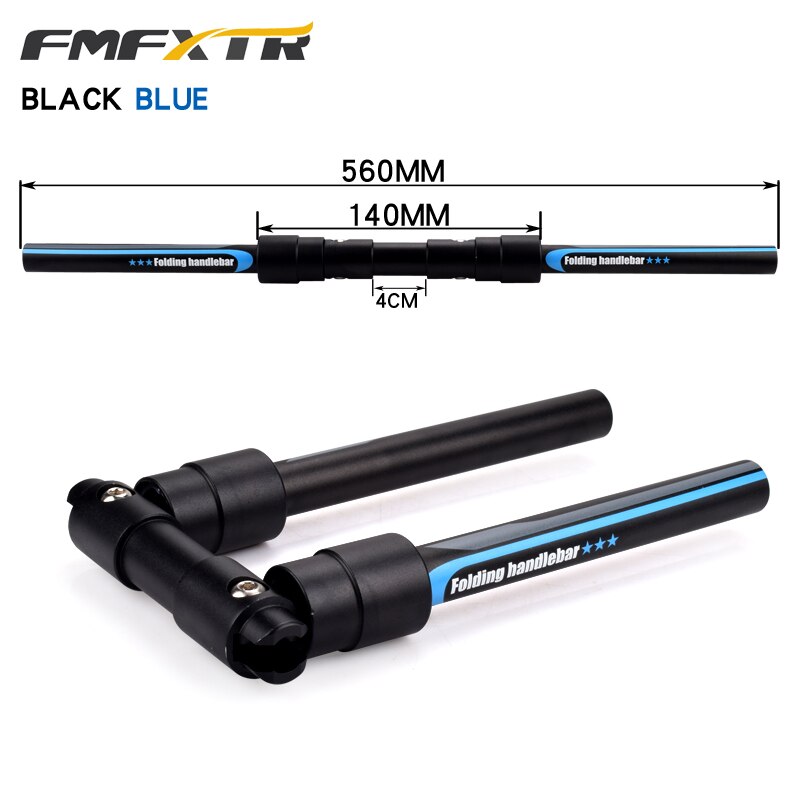 FMFXTR Foldable Aluminium Bicycle Handlebar Kick Scooter Handle Bar 25.4/31.8mm Road MTB Folding Bike Accessories Handlebars: blue 560mm