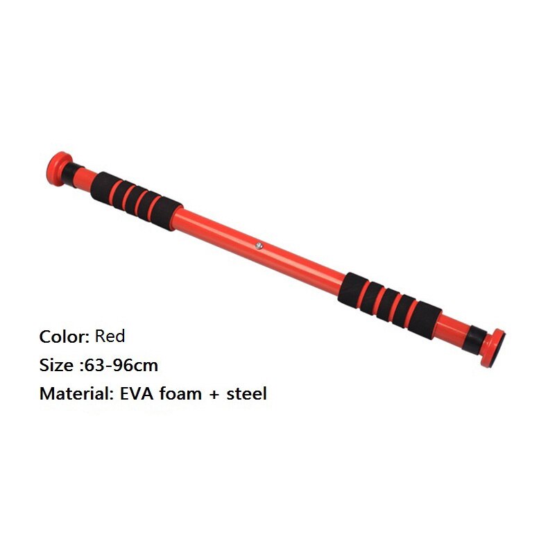 Horizontale Bar BarsIndoor Doorway Multifunctionele Indoor Gym Pull Up Chin Ups Deur Bar Frame Gym Oefening Fitness CHIN UPS SIT UPS: Rood