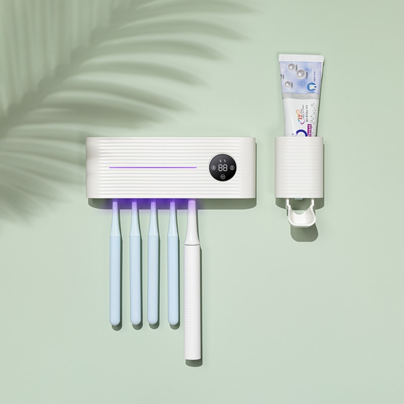 Youpin Sothing Zahnbürsten-Sterilisatorhalter - UV-Licht, Antibakteriell, Automatischer Zahnpasta-Spender