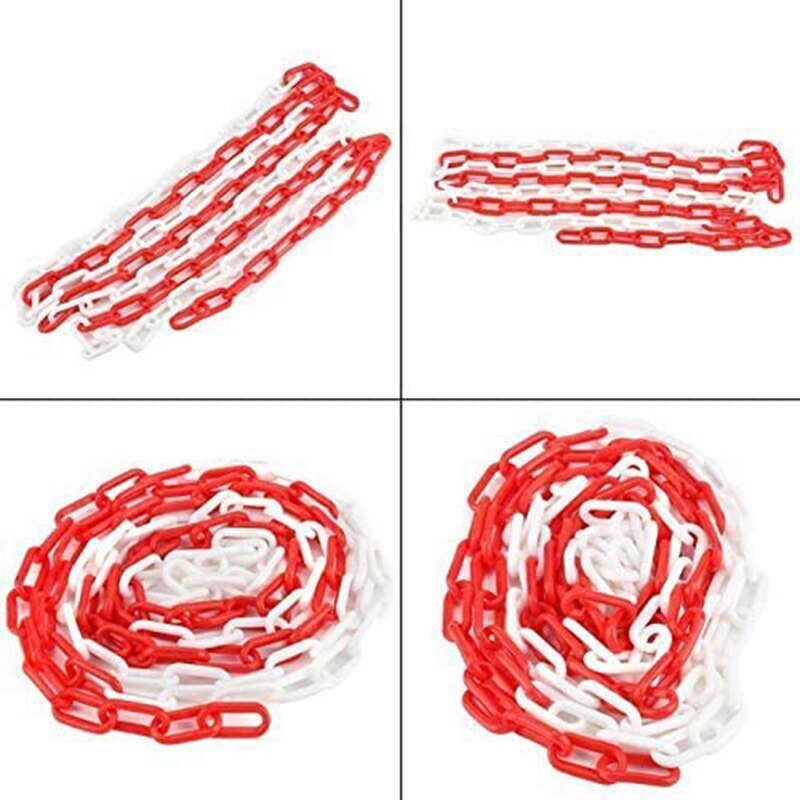 Plastic 2M Warning Safety Protection Chain for Crowd Control, Traffic, Queuing Line, with 4 Buckles