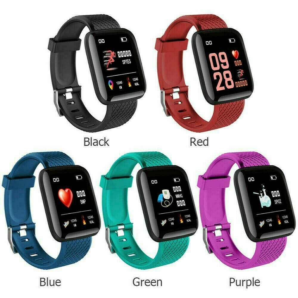 116 PLUS Smart Bracelet Heart Rate Blood Pressure Waterproof Smart Watch Kit