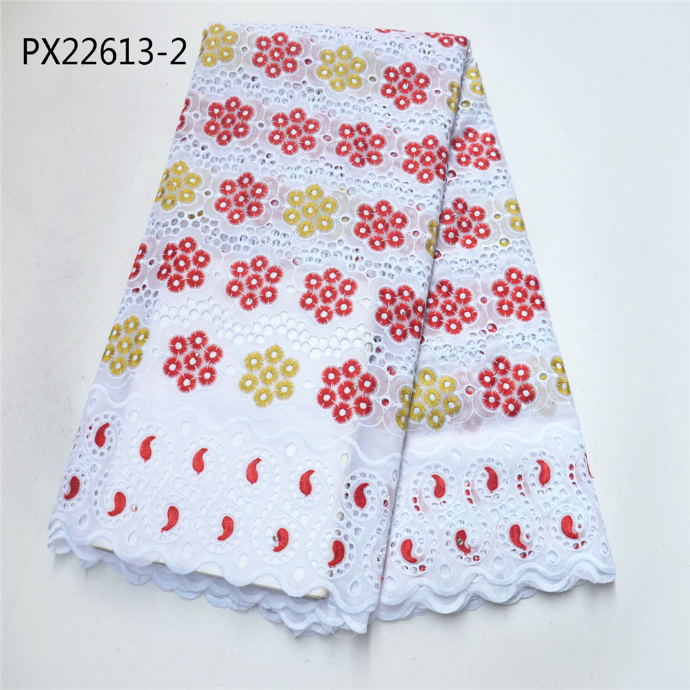 Broderie nigériane africaine en coton, bonne , dentelle de suisse voile, tissu de couleur blanche, dernier gros