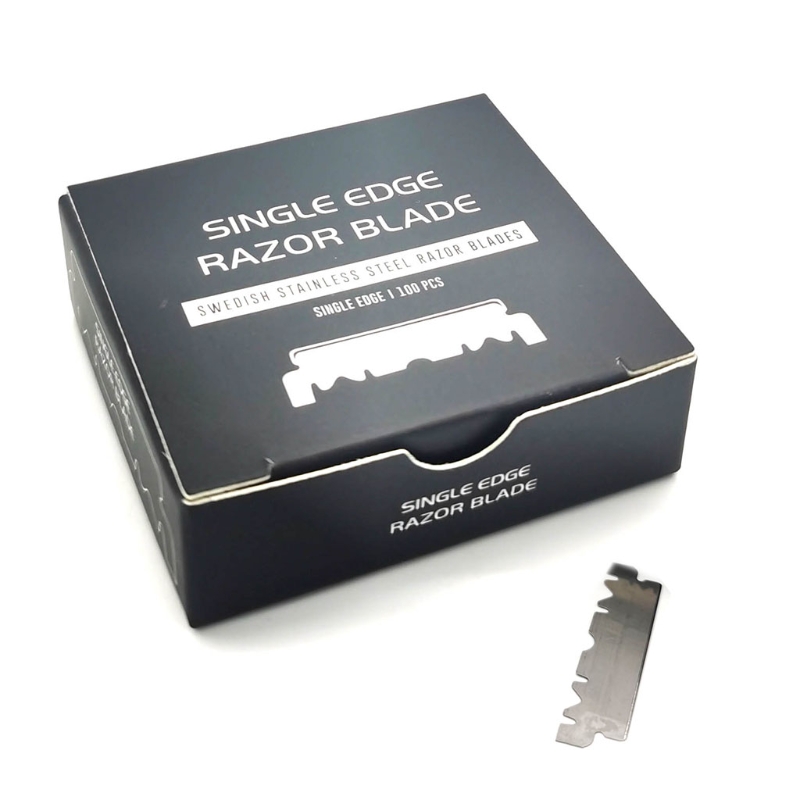 100pcs Stainless Steel Barber Razor Blade Single Edge Razor Blades Sharp Tool for Barber Razors