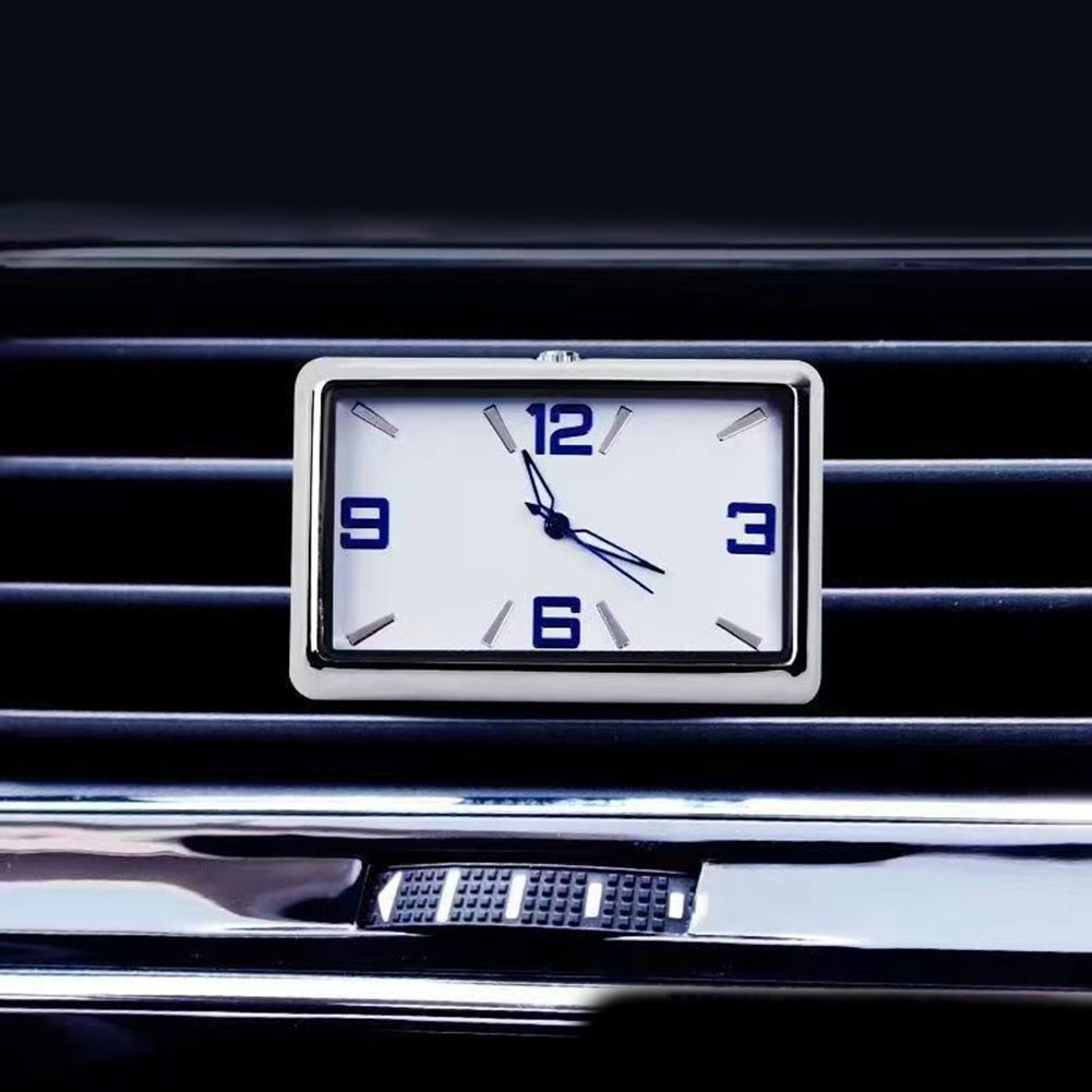 Reloj cuadrado de para coche, pegatina para decoración Interior de coche, Clip de ventilación electrónico autoadhesivo, reloj para coche, horario, pieza de coche
