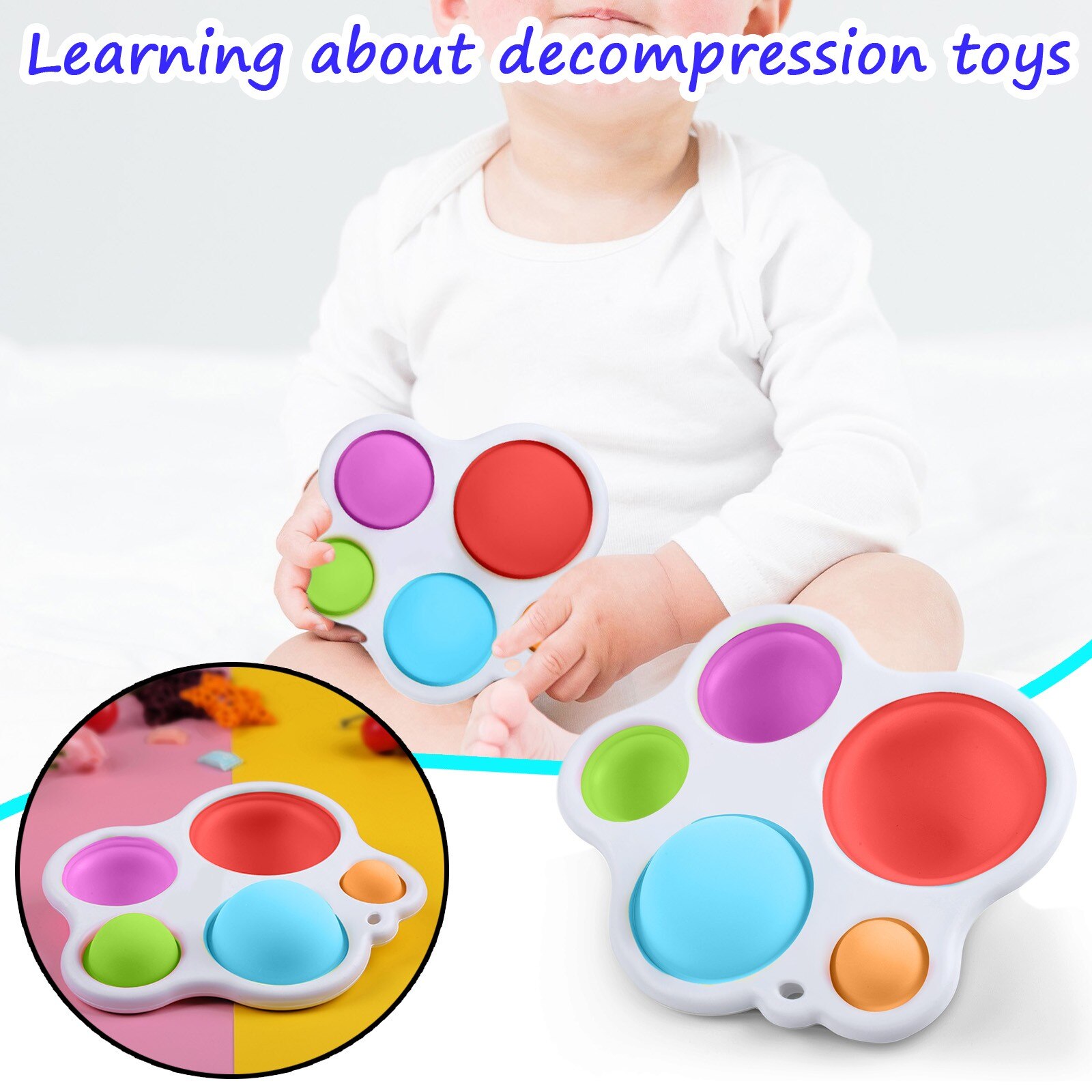 Funny Fidget Toys Simple Dimple Poppit Toy Bubble Sensory Toy For Adult Kids Stress Reliever Autism антистресс шары
