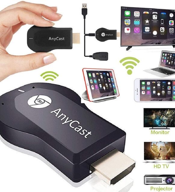Anycast M9 Plus 1080P Draadloze RK3036 Tv Stick Mini Pc Wifi Display Dongle Hdmi Ontvanger Dlna Airplay Miracas: Black