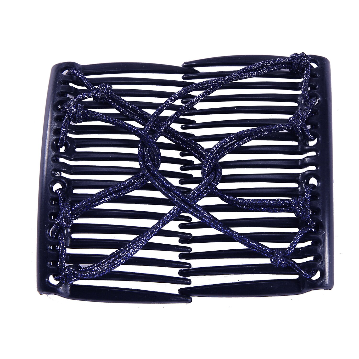 Mode Haarkam Klauw Broodje Dames Magische Kralen Elastische Dubbele Bands String Haarspeld Tool Paardenstaart Haaraccessoires Kapselbanden: Goud