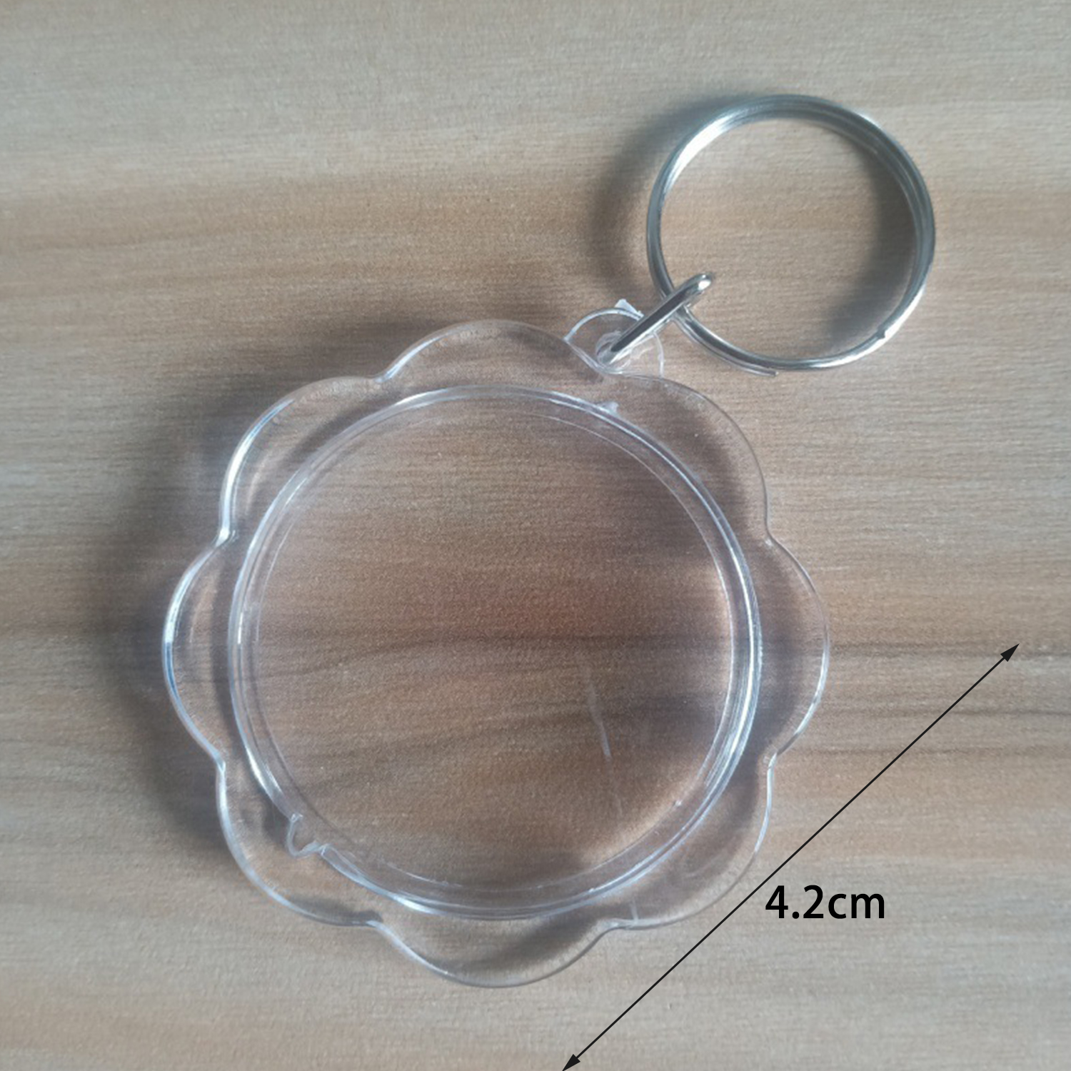 Photo Frame Keychian Acrylic Rectangle Insert Picture Frame Keyring Key Holder DIY Split Ring for Women Ladies Girls: Orange