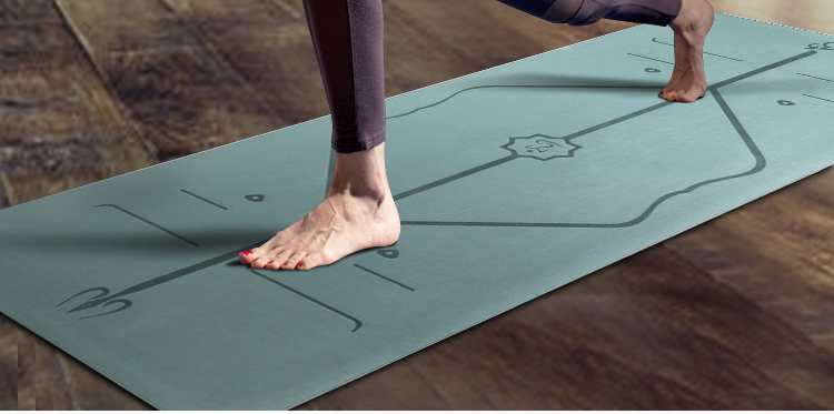 Nowa mata robić jogi 5MM naturalna mata gumowa PU mata robić ćwiczeń antypoślizgowa mata robić jogi: szary