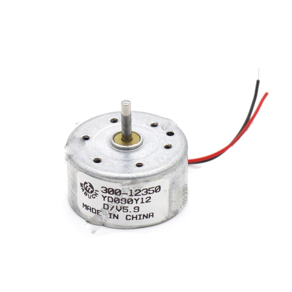 Micro Mini 24Mm Ronde Motor 300-12350 Solar Dc Motor Dc 1.5V-12V 9V voor Zonnepaneel Elektrische Hobby Speelgoed Model Accessoires