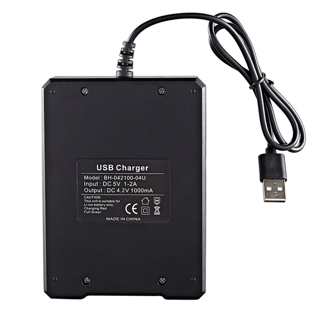 Chargeur USB Pour Piles 18650 (et Autres) - 2 Slots, Charge Rapide Intelligente, Avec Câble 50 Cm (Noir)
