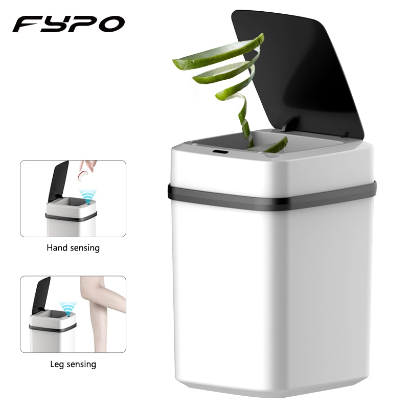 Fypo 10 l automatisk berøringsfri smart skraldespand infrarød bevægelsessensor skraldespand skraldespand køkken skraldespand skraldespande