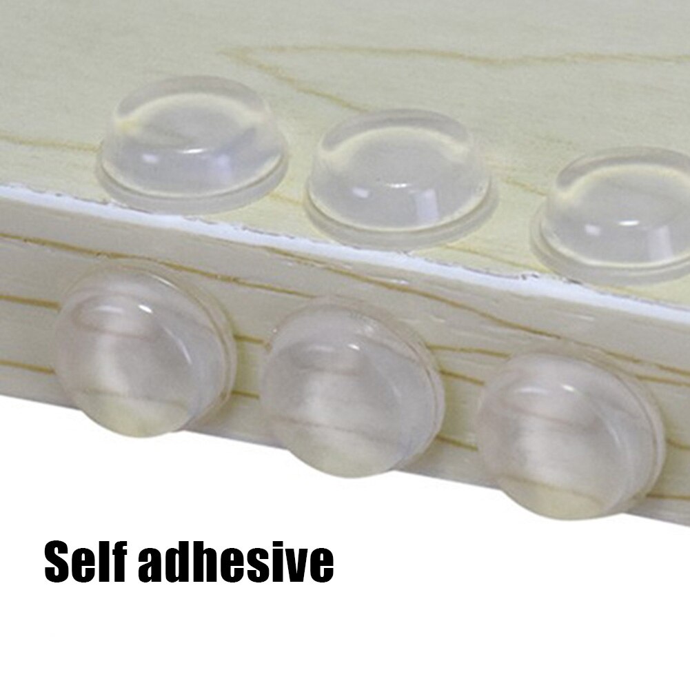 64Pcs/sheet Silicone Transparent Buffer Pads Self-adhesive Collision Cushion Furniture Ceramic Cabinets Doors Bumper Cushions