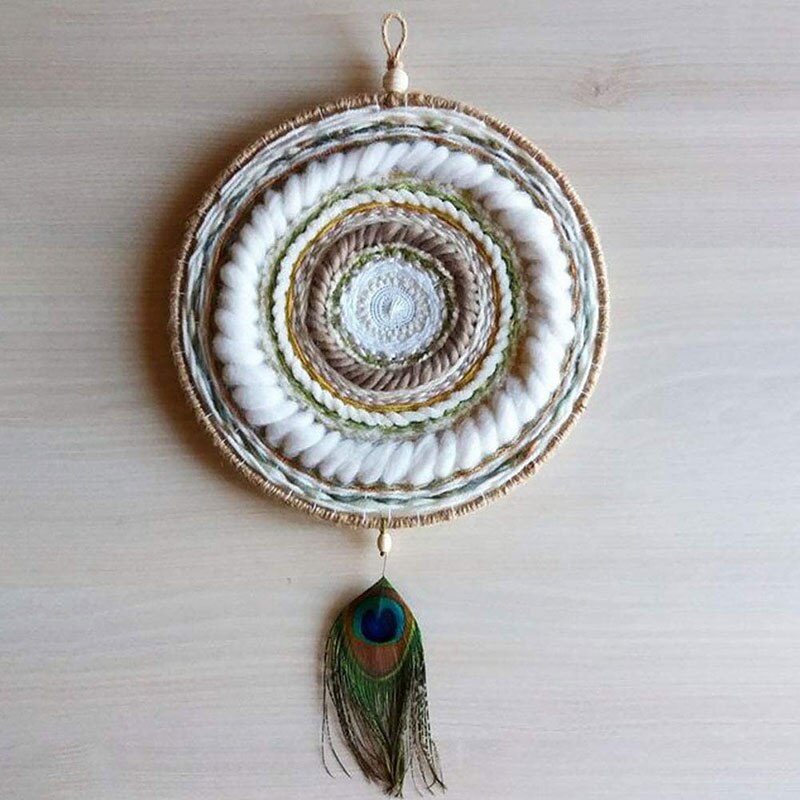 1/2Pcs Round Wooden Knitting Loom Handmade Weaving Machine Craft DIY Weaving Tools for DIY Handmade Wall Hangings Household Tool