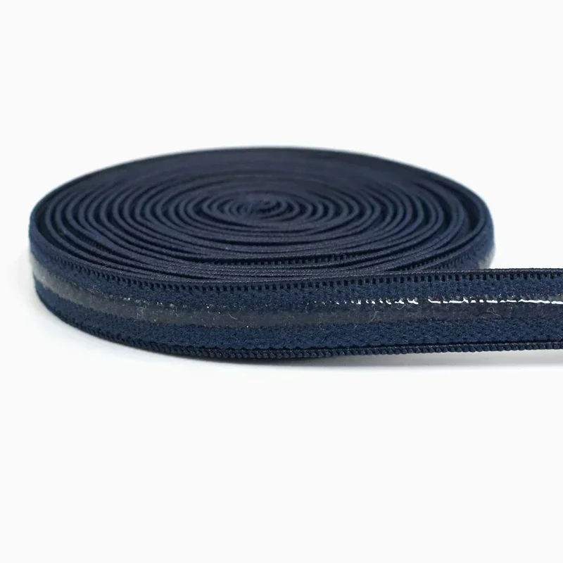 Banda elástica antideslizante de 2/5/10/20M, bandas de goma de silicona elásticas de 10mm para sujetador, ropa interior, correas, cintas para cinturón, accesorio de recorte de costura