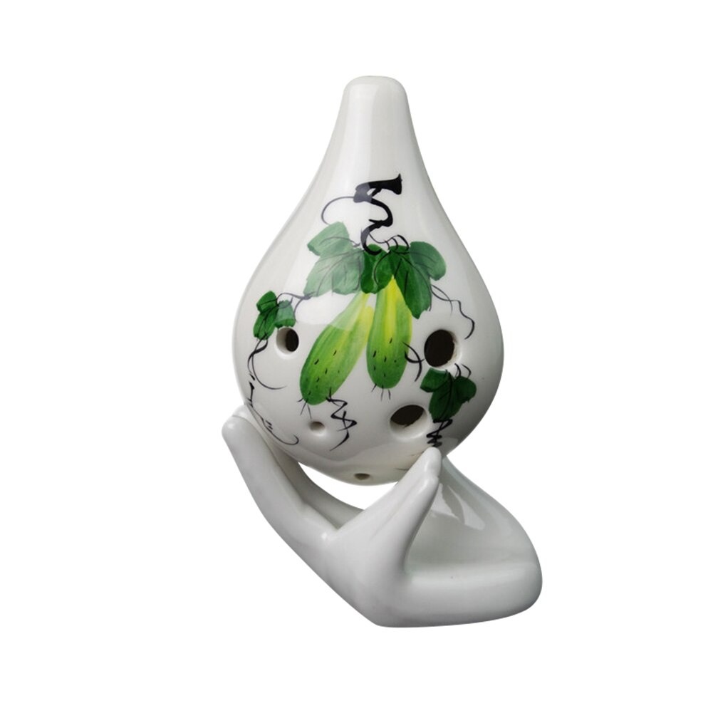 Ocarina 6 trous bouche courte en céramique C clé Instrument de musique pour débutant THJ99