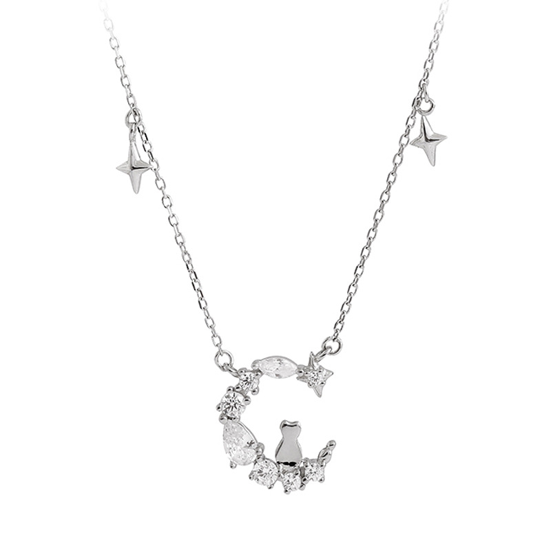 1pcs Moon Rabbit Pendant Necklace Cute Women Animal Collarbone Chain Accessories Jewelry Girl: style 8