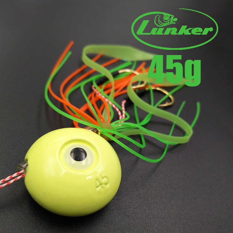 Lunker Inchiku Kabura Leurre Tenya Madai Sliding Slider Trage Jig Tai Rubber Pesca 타이러버 45G Red Snapper Vissen Lokt: Geel