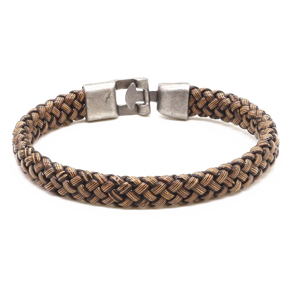 Trendy Handmade Femme Homme Female Vintage Braid Weave Charm Cuff Wrap Men Leather Bracelets For Women Jewelry Accessories