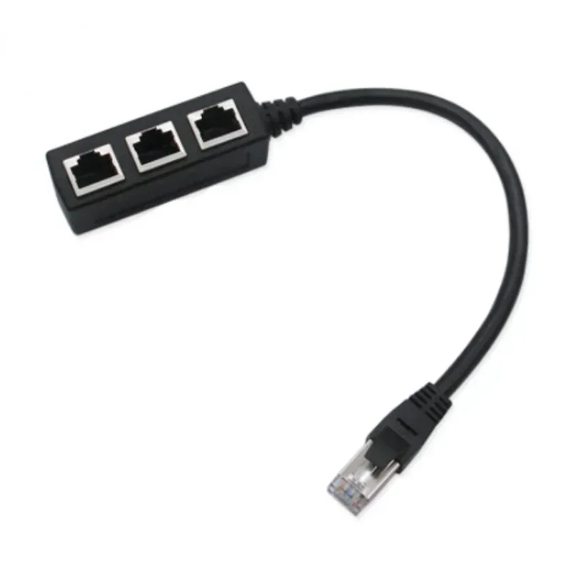 Rj45 ethernet-splitterkabel 1 hane  to 3 hona ethernet-splitter för cat 5 cat 6 ethernet-uttag kontaktadapter: Default Title