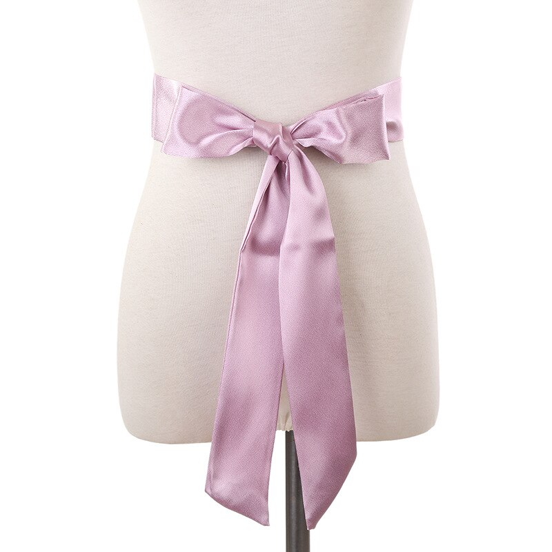 Classic Purple Pink Wedding Sash Simple Silk Ribbon Sash for Special Occasion Dress Burgundy Formal Satin Bridal Belt: Purple