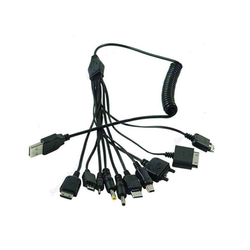 Multi-Funktion Ladegerät Kabel 10 in 1 Universal Micro Mini USB Kabel Multi Jack Ladegerät Kabel Frühjahr Linie Bundles