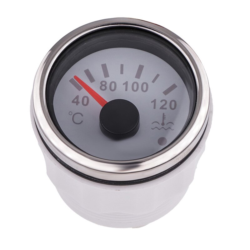 40-120 ℃ wskaźnik temperatury wody 52mm termometr wodny czerwony podświetlany wskaźnik temperatury wody z niskim alarmem dla motocykla łodzi motorowych