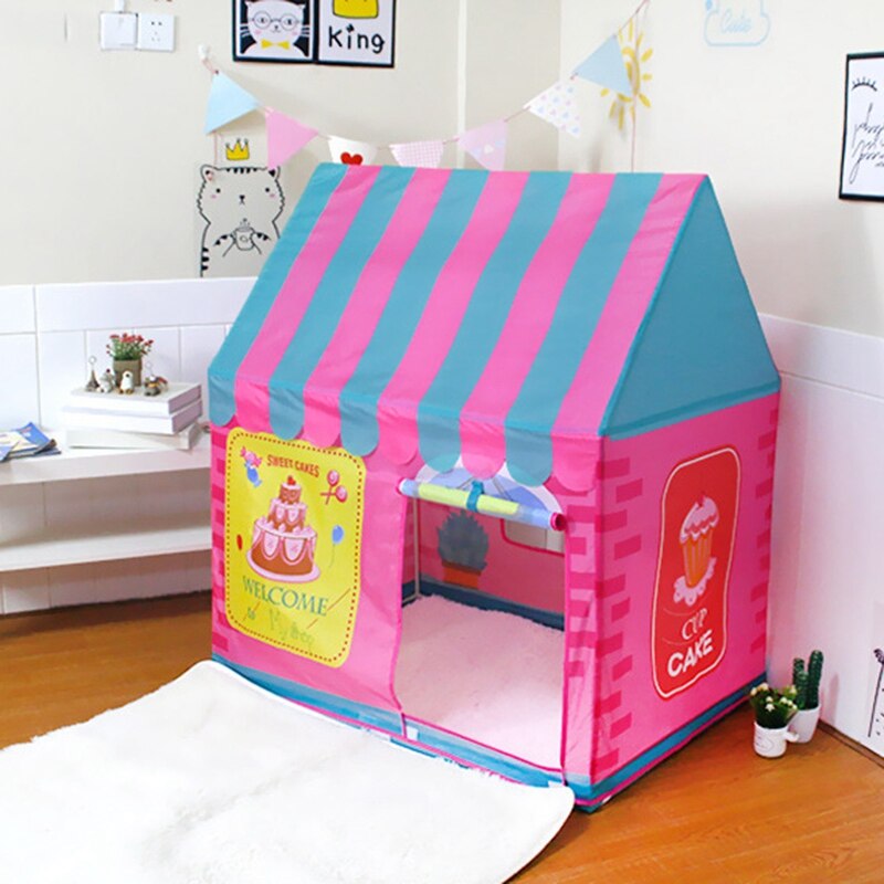 Kid Play Tent bambini Playhouse Indoor Outdoor Toy Play House for Boy Girl perfetto per regalo di compleanno (rosa): Default Title